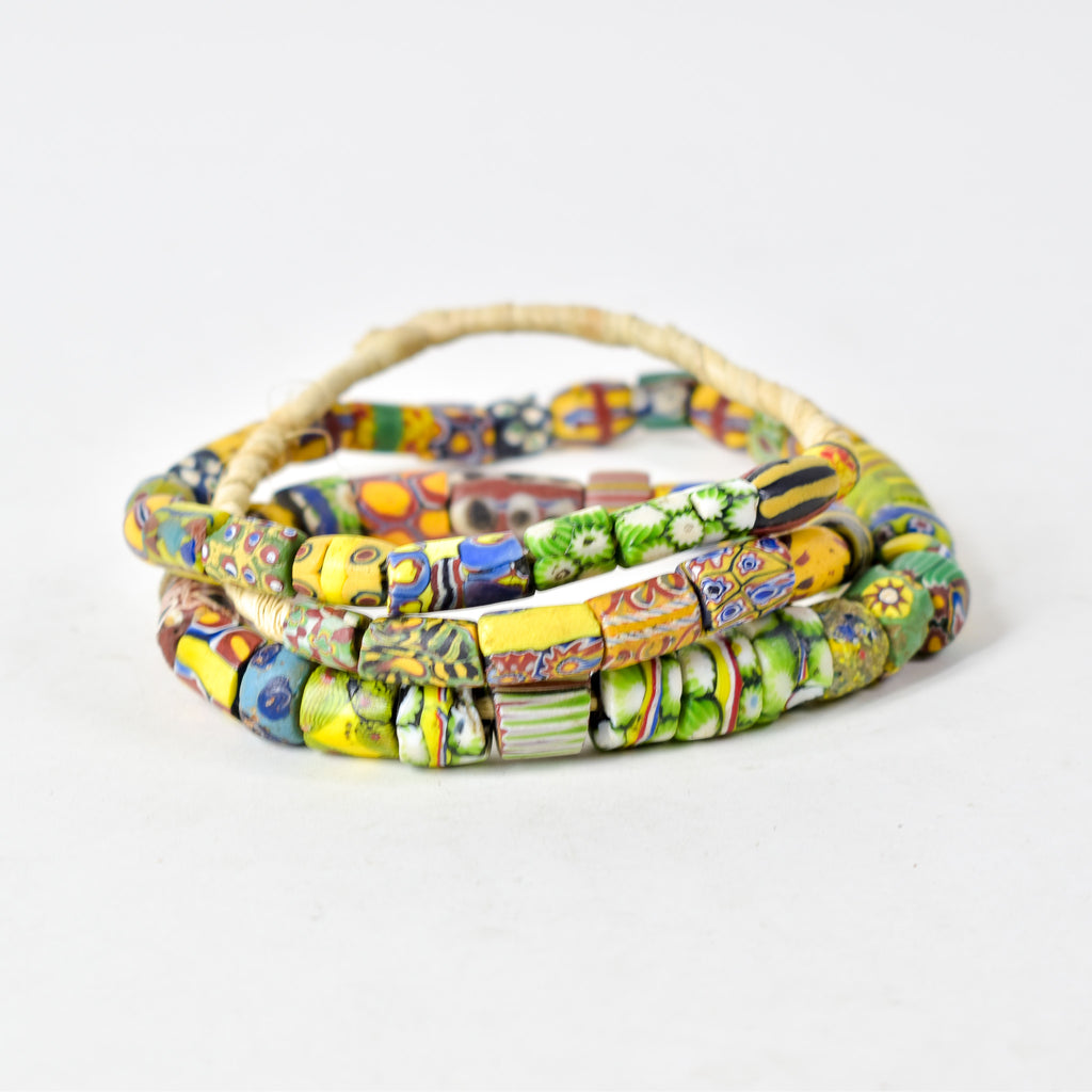 Mixed Venetian Trade Beads 32 Inch