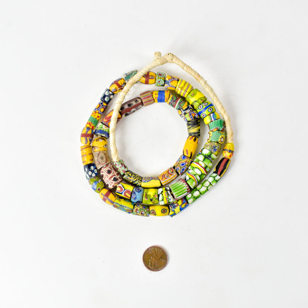 Mixed Venetian Trade Beads 32 Inch