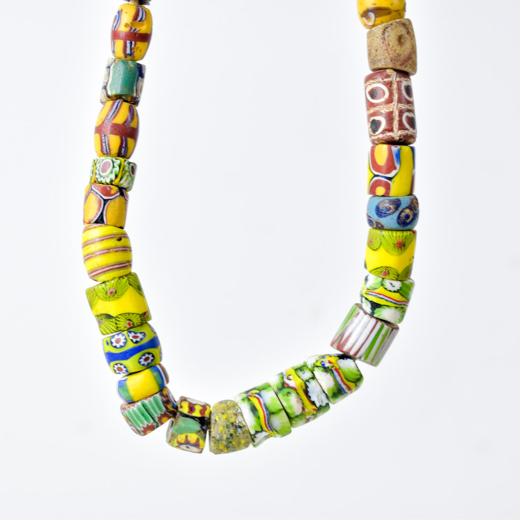 Mixed Venetian Trade Beads 32 Inch