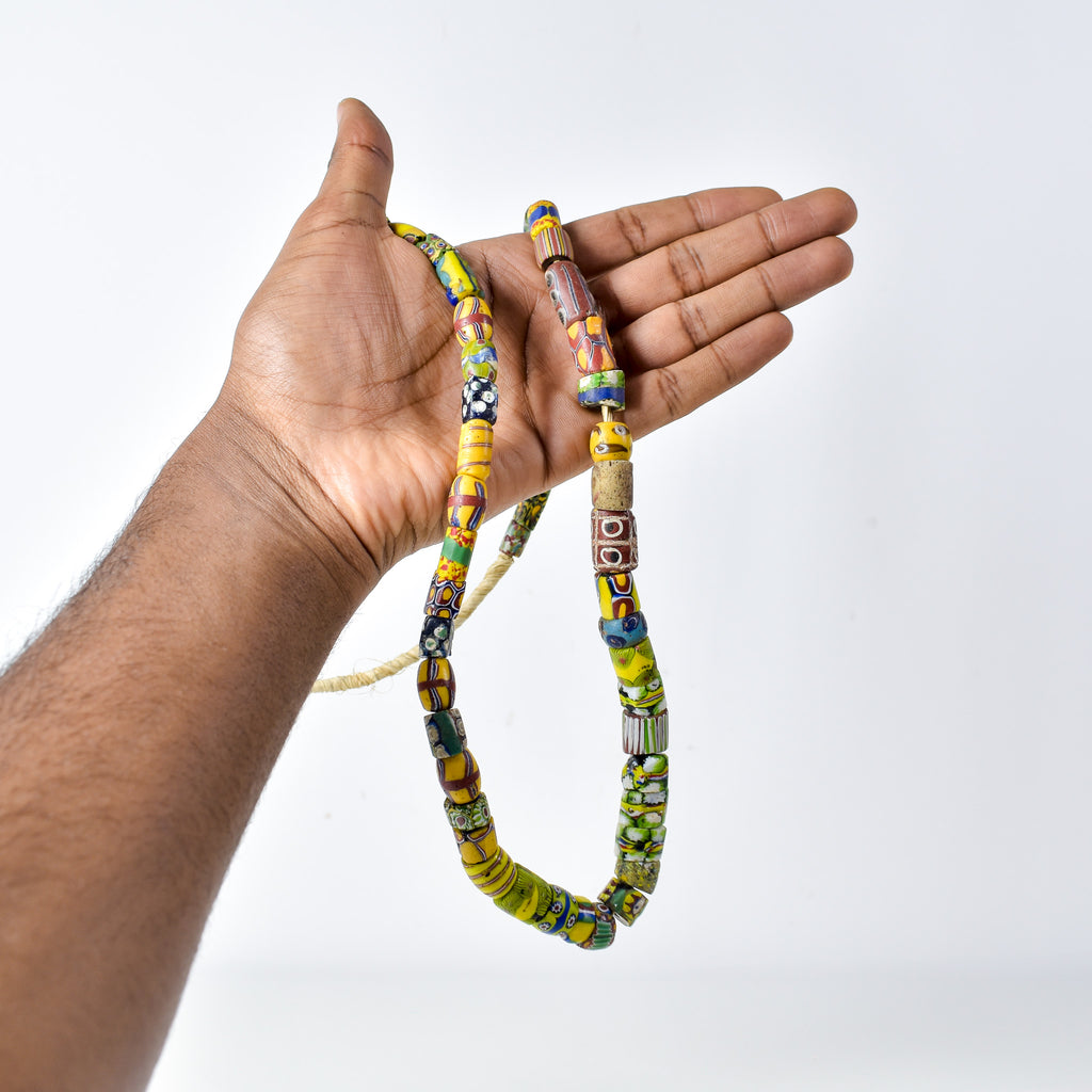 Mixed Venetian Trade Beads 32 Inch