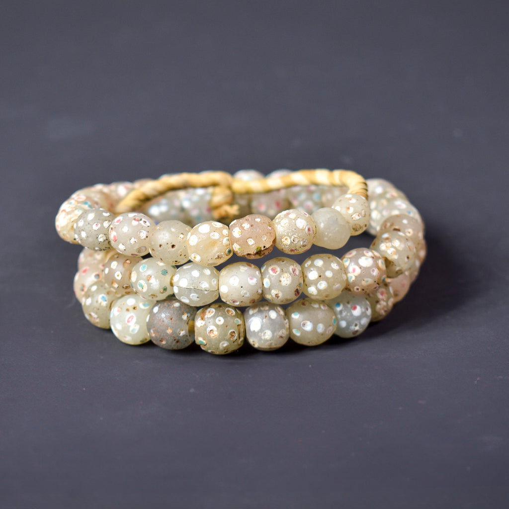 Venetian Skunk White Clear Trade Beads
