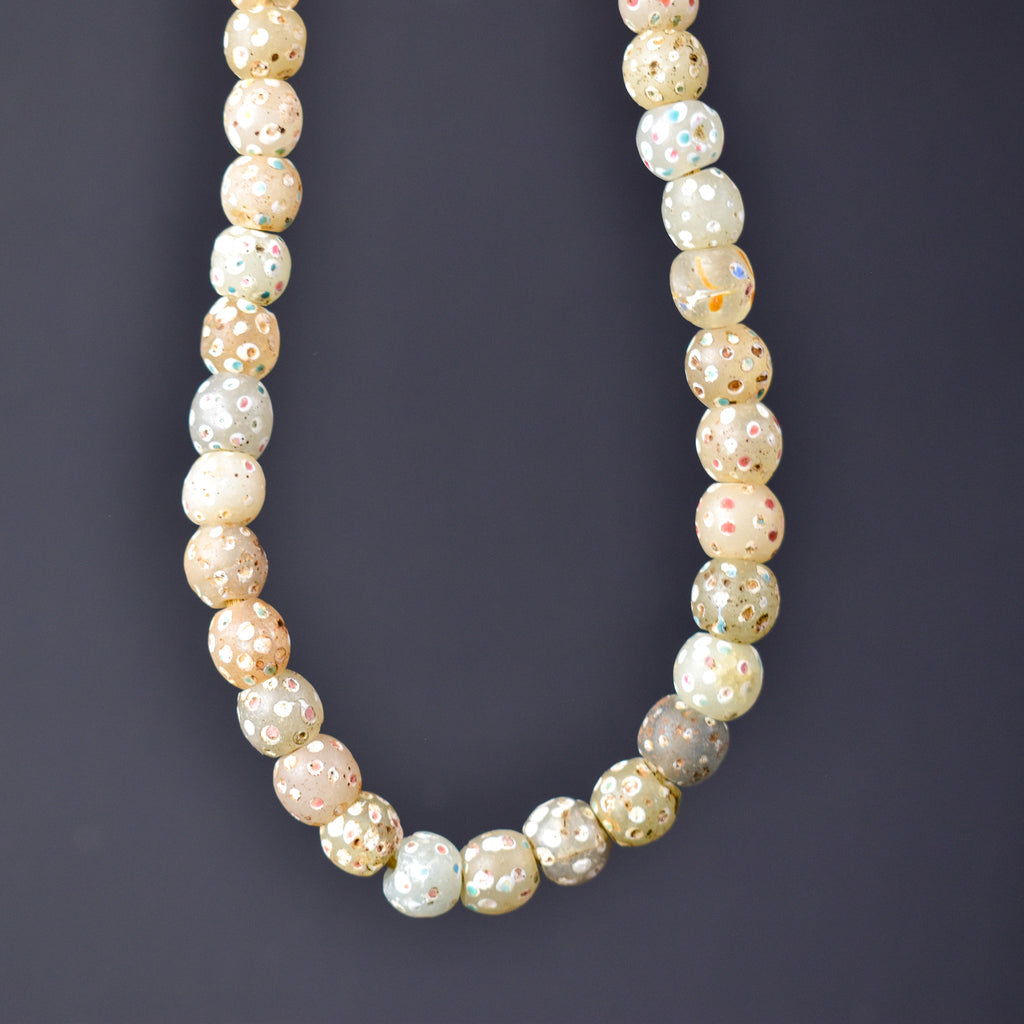 Venetian Skunk White Clear Trade Beads