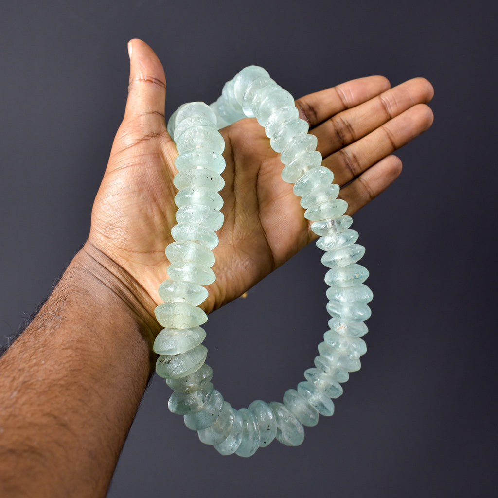 Krobo Recycled Powder Glass Translucent Trade Beads