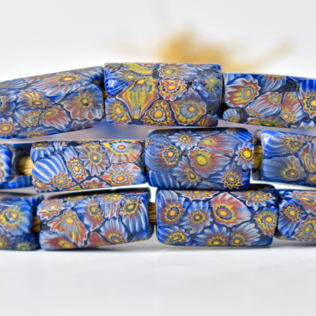 Rare Square Millefiori Venetian Trade Beads