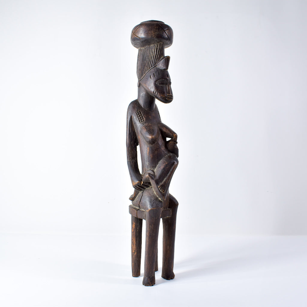 Senufo Maternity Figure on Stool Côte d'Ivoire