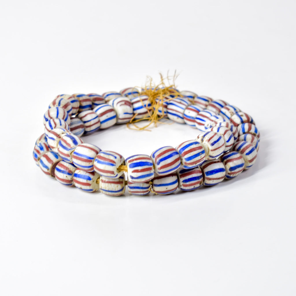 American Flag Venetian Trade Beads