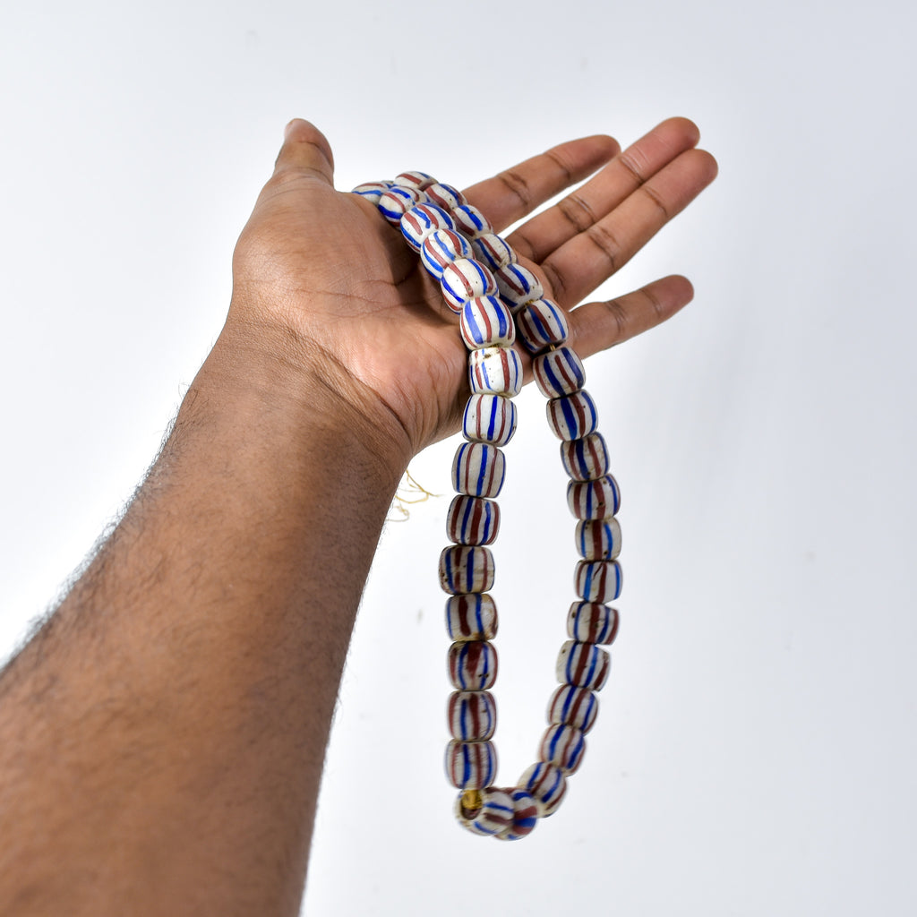 American Flag Venetian Trade Beads