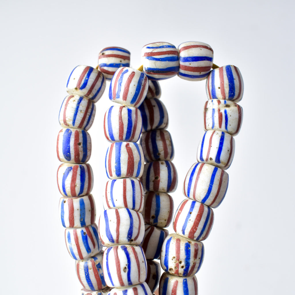 American Flag Venetian Trade Beads