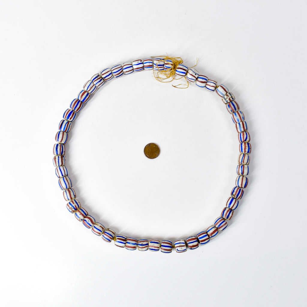 American Flag Venetian Trade Beads