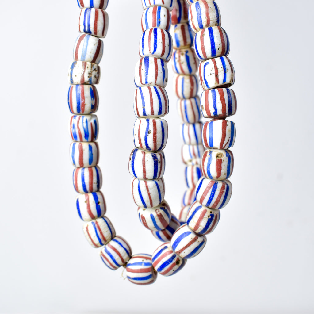 American Flag Venetian Trade Beads