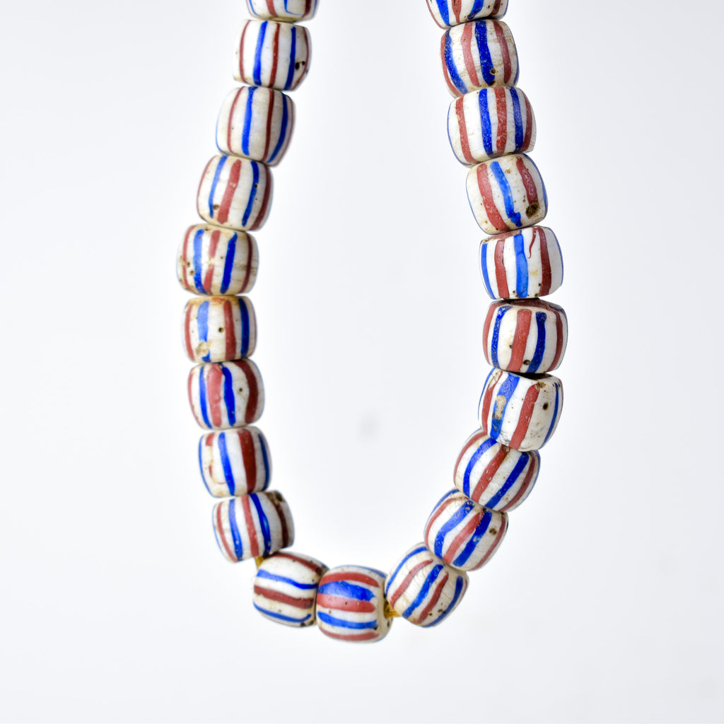 American Flag Venetian Trade Beads