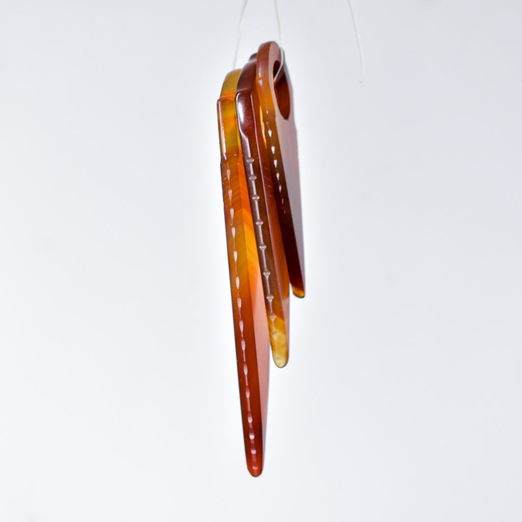 3 Carnelian Talhakimt Pendants