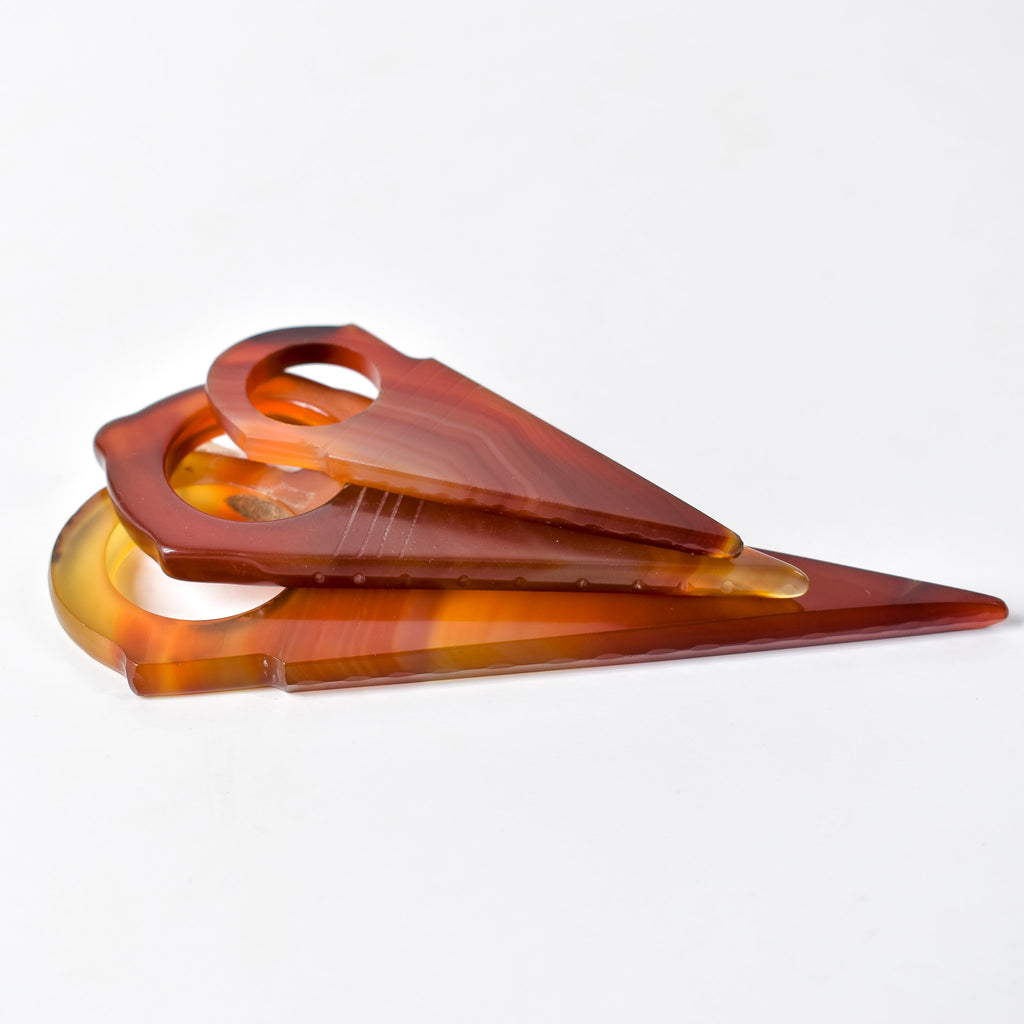 3 Carnelian Talhakimt Pendants