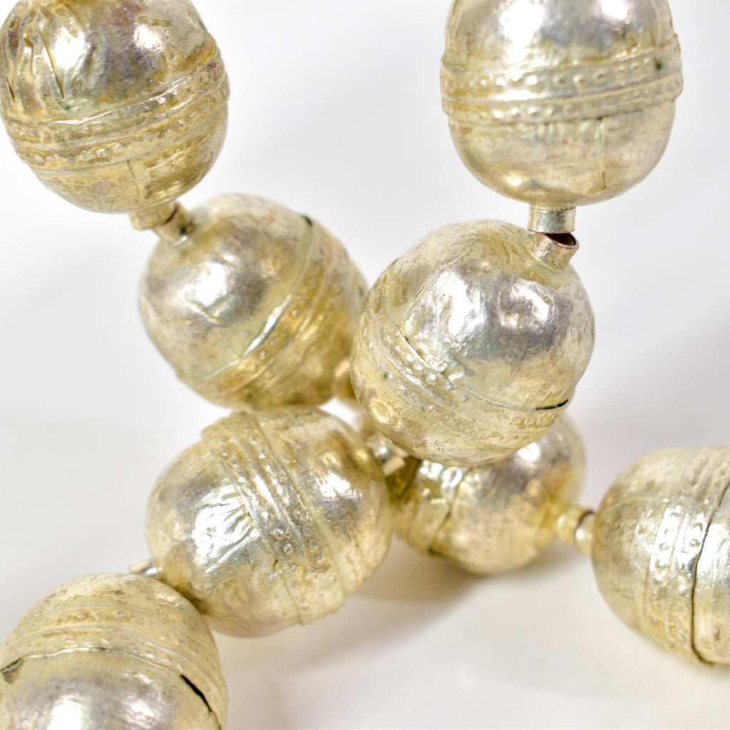 X-Large Ethiopian Silver Colored Metal Beads