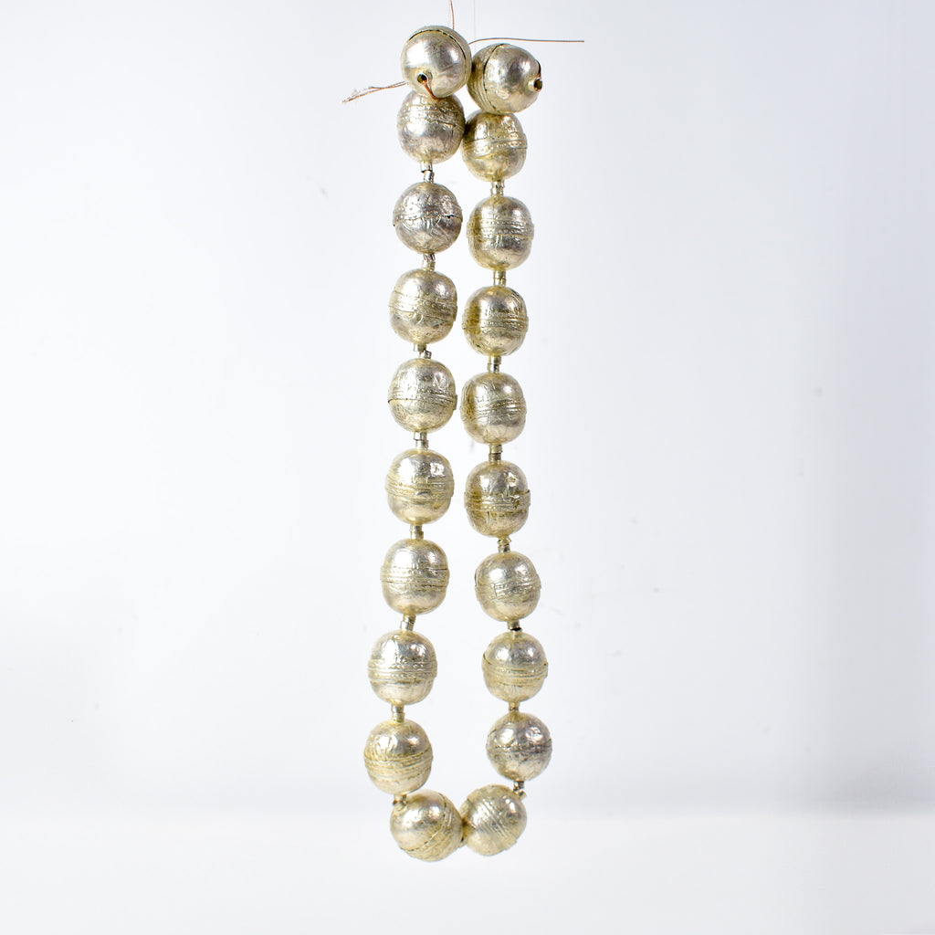 X-Large Ethiopian Silver Colored Metal Beads