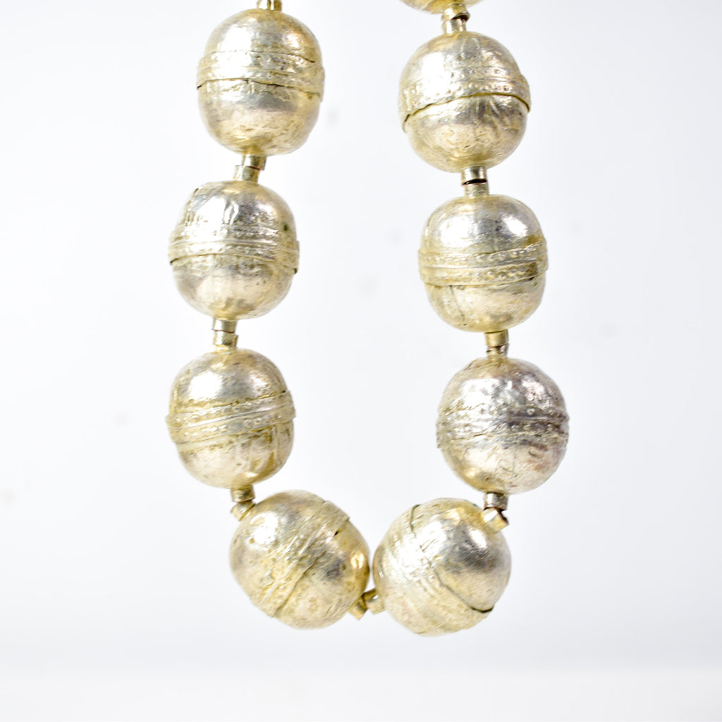 X-Large Ethiopian Silver Colored Metal Beads