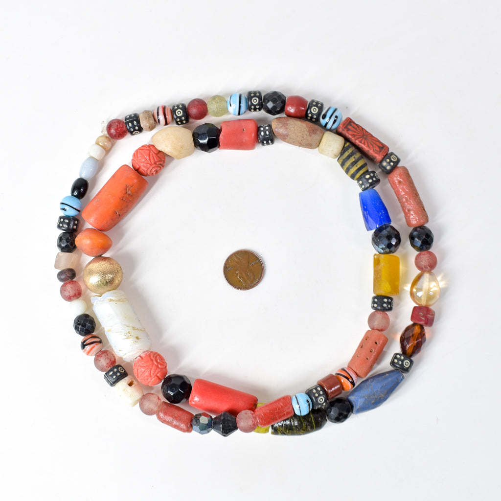 Treasure Bead Necklace NIgeria 35 Inch