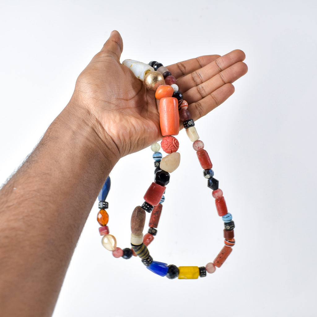 Treasure Bead Necklace NIgeria 35 Inch