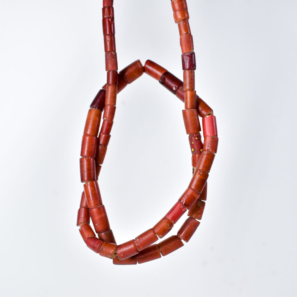 Cornaline d'Aleppo Venetian Trade Beads 30 inch