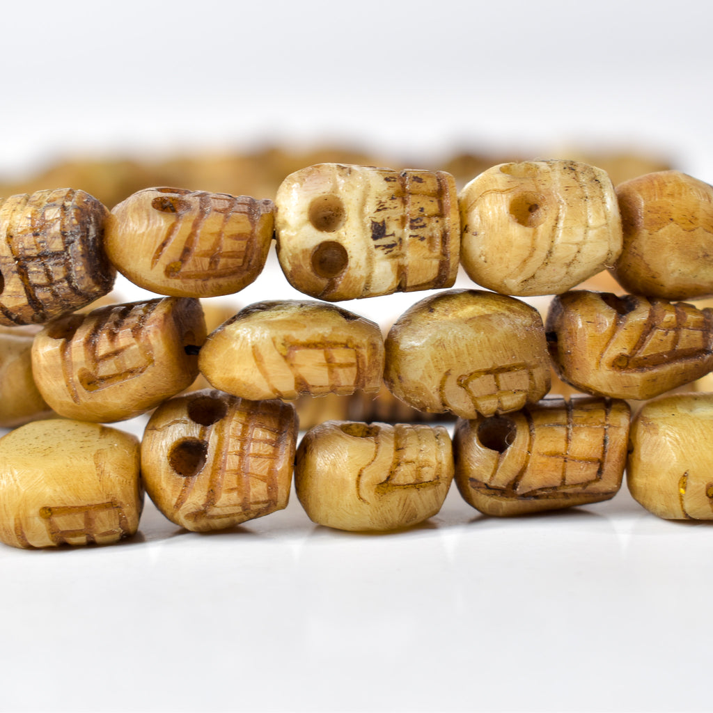 Tibetan Bone Mala Skull Beads 64 Inches