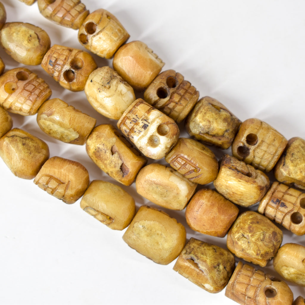 Tibetan Bone Mala Skull Beads 64 Inches