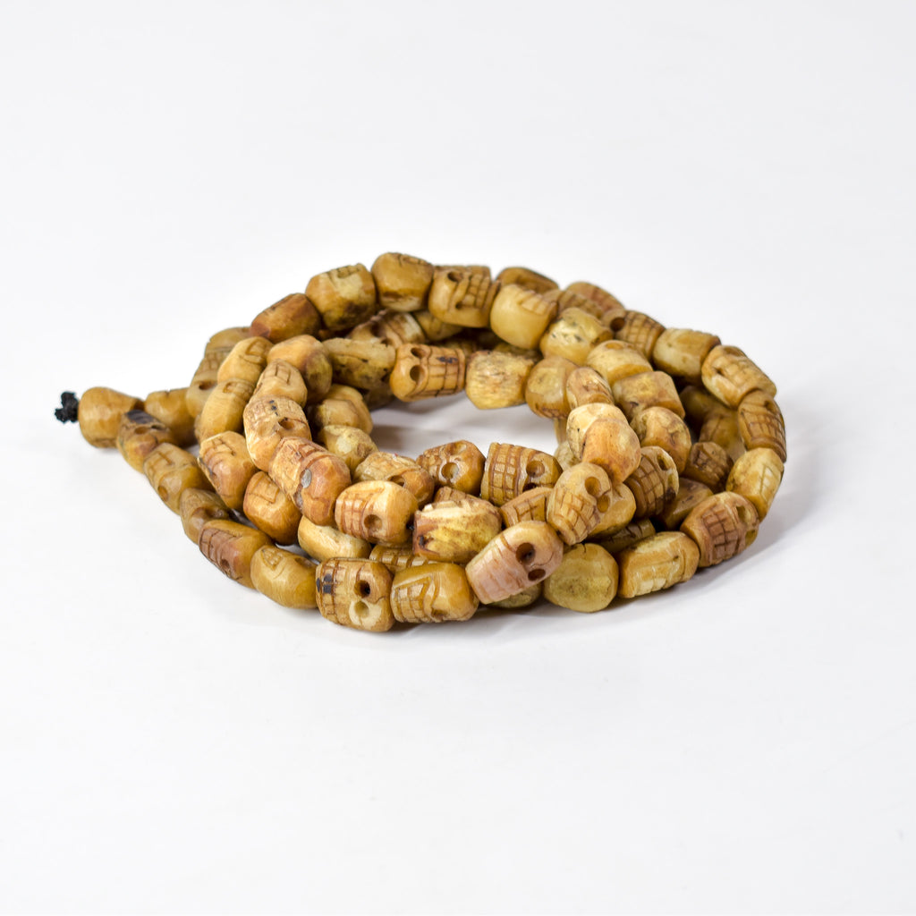 Tibetan Bone Mala Skull Beads 64 Inches