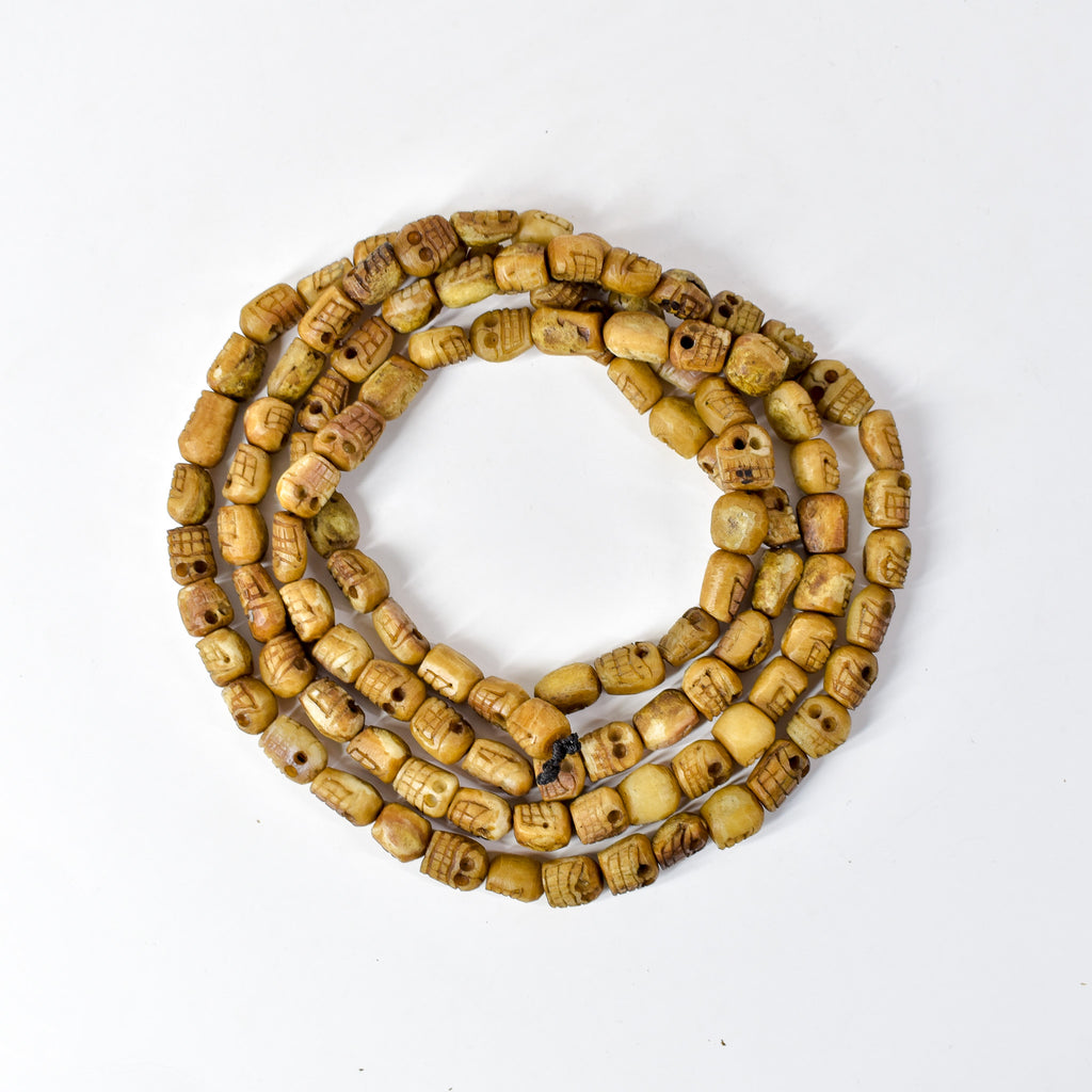 Tibetan Bone Mala Skull Beads 64 Inches