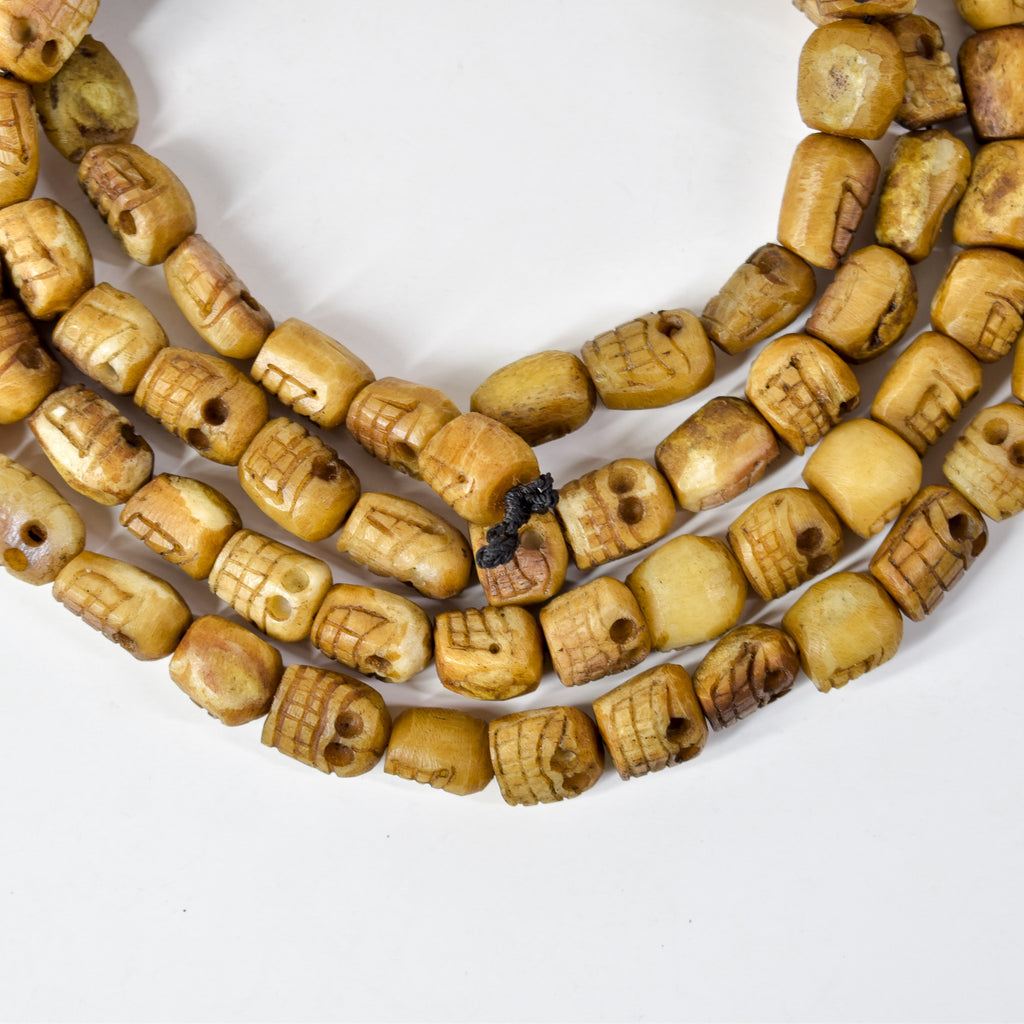 Tibetan Bone Mala Skull Beads 64 Inches