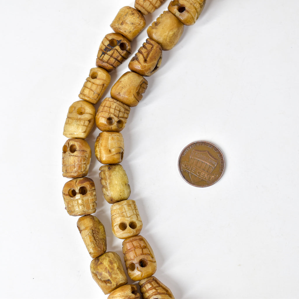 Tibetan Bone Mala Skull Beads 64 Inches