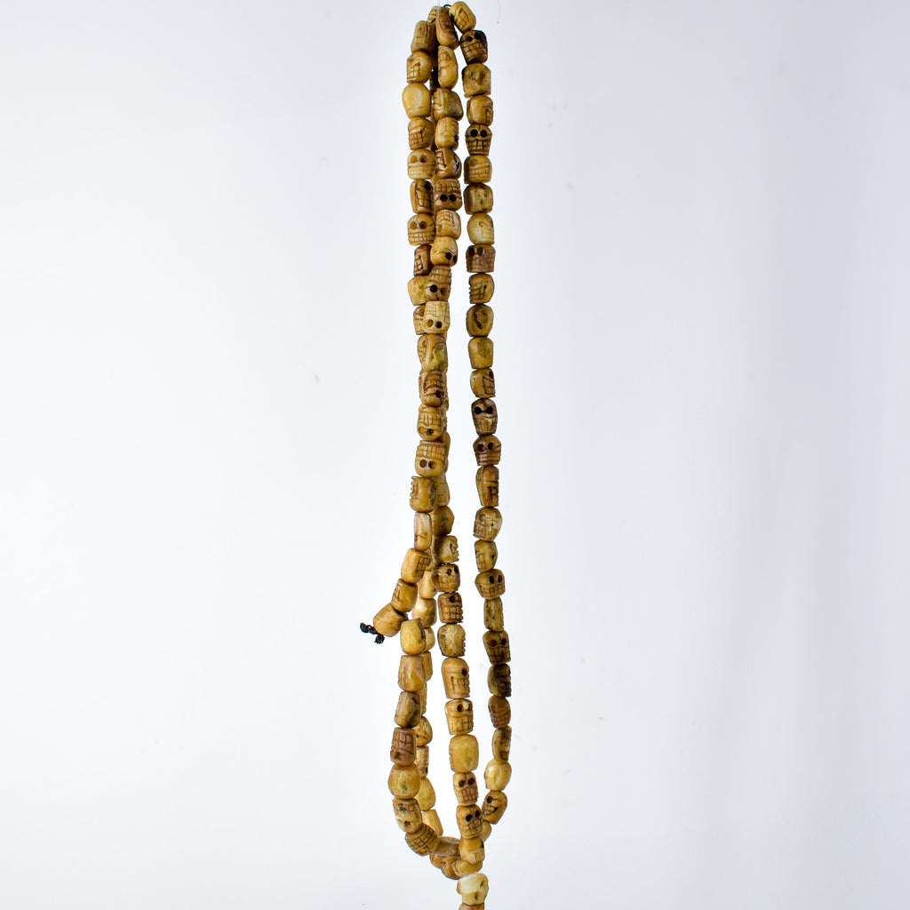 Tibetan Bone Mala Skull Beads 64 Inches
