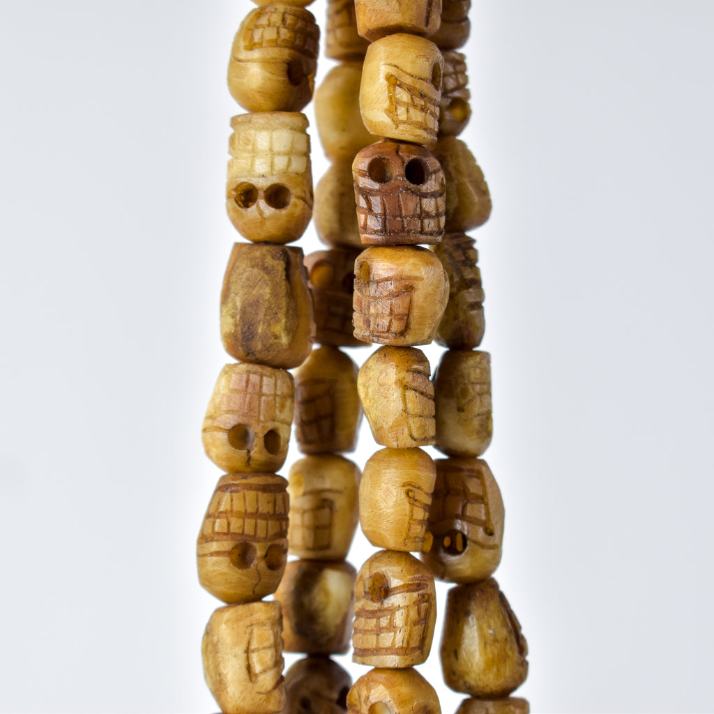 Tibetan Bone Mala Skull Beads 64 Inches