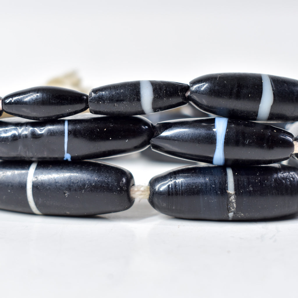 Bohemian Black Trade Beads Czech