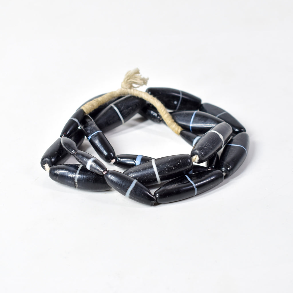 Bohemian Black Trade Beads Czech