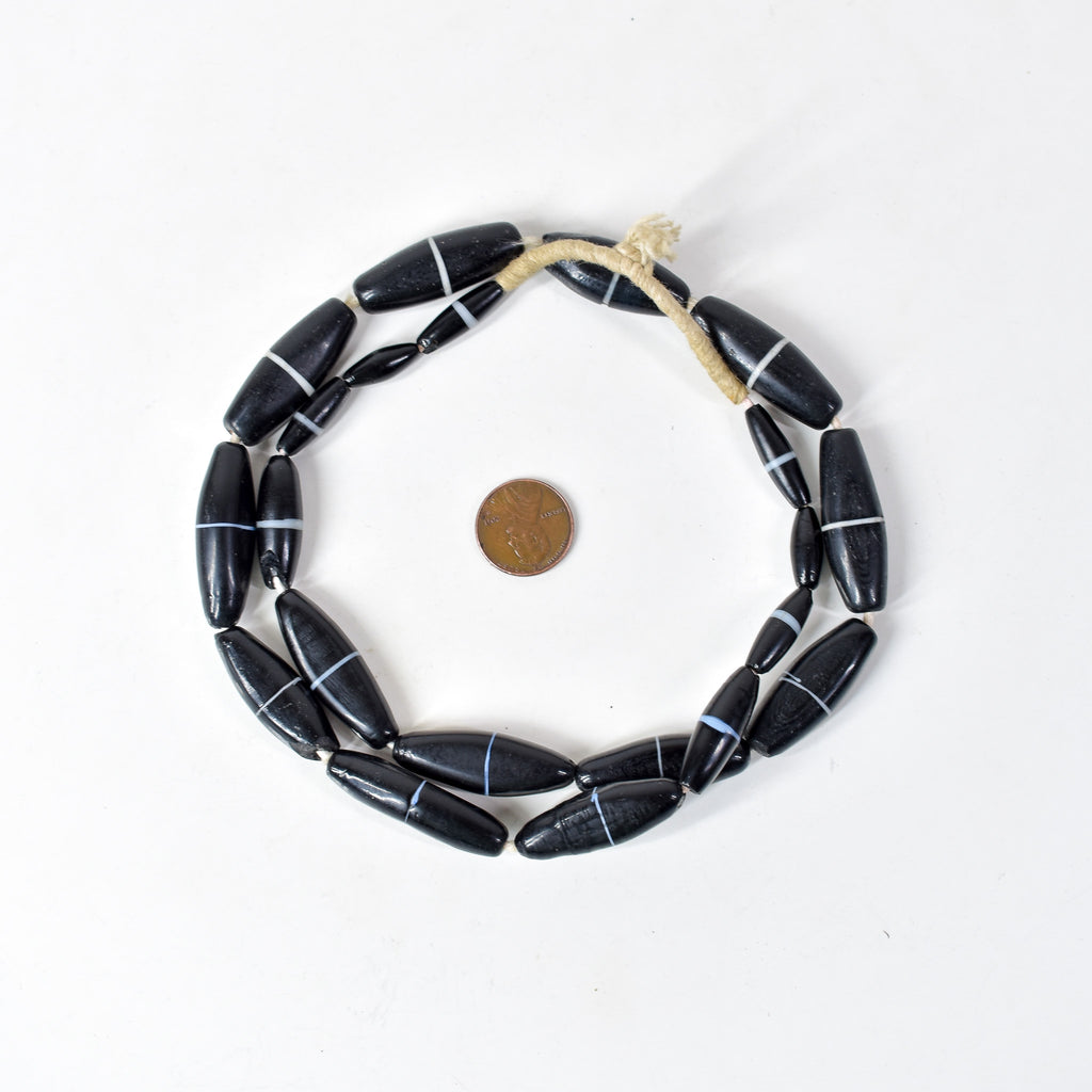 Bohemian Black Trade Beads Czech