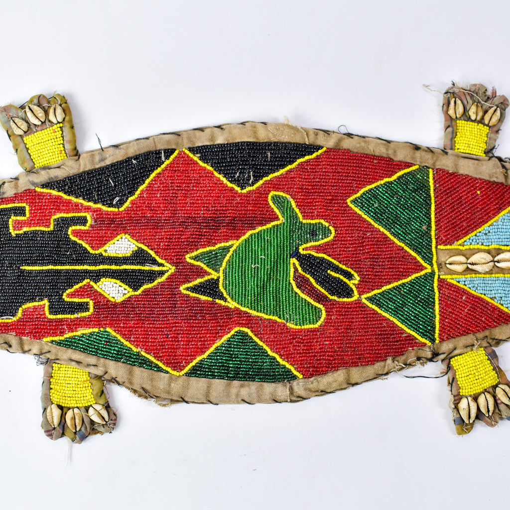 Yoruba Beaded Crocodile Diviner's Panel Nigeria