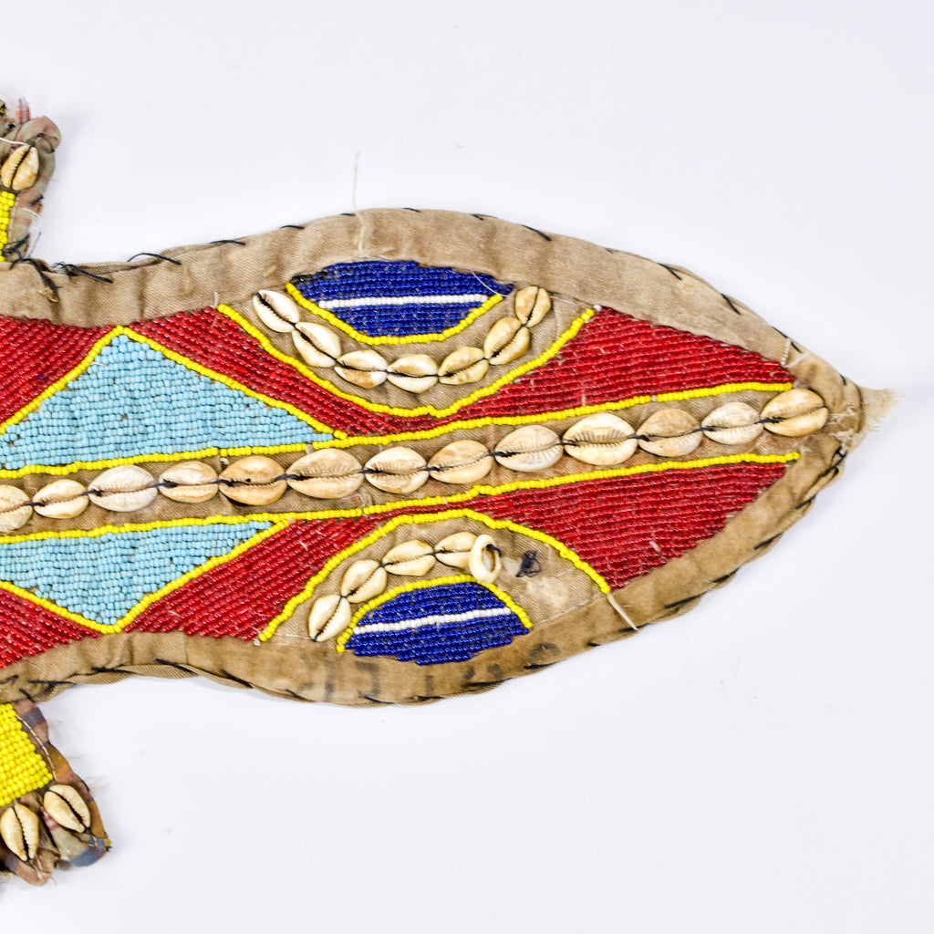 Yoruba Beaded Crocodile Diviner's Panel Nigeria