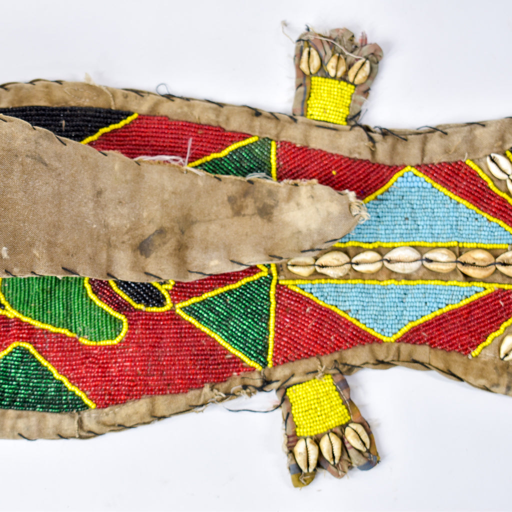 Yoruba Beaded Crocodile Diviner's Panel Nigeria