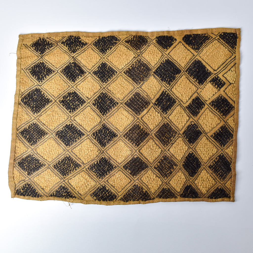 Kuba Raffia Square Textile Congo 23x17 Inch