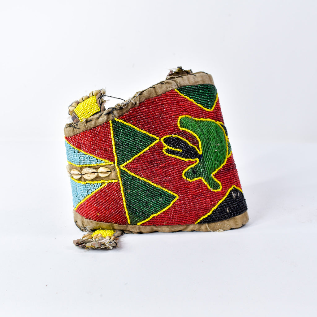 Yoruba Beaded Crocodile Diviner's Panel Nigeria