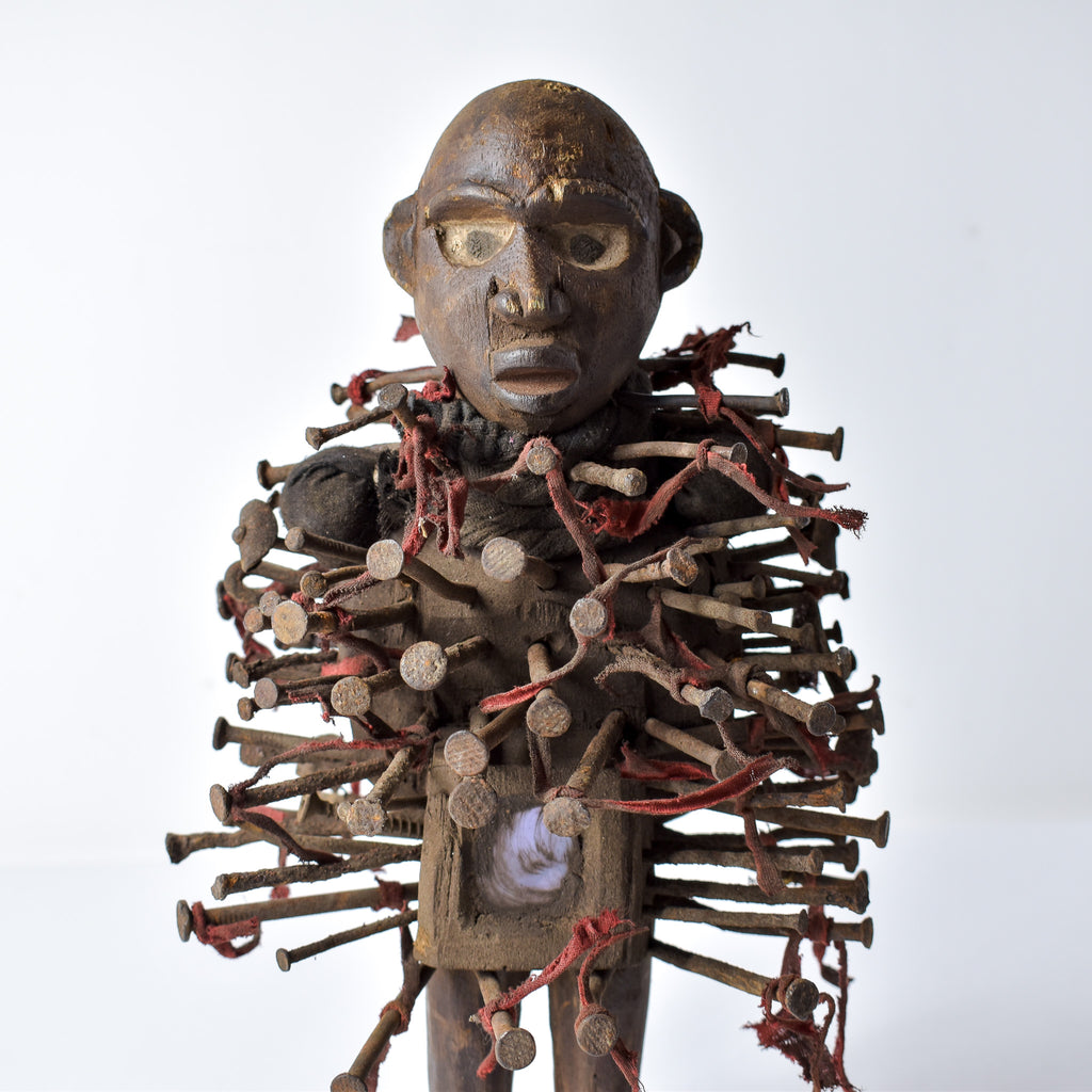 Bakongo Nkisi Power Nail Fetish Figure Congo