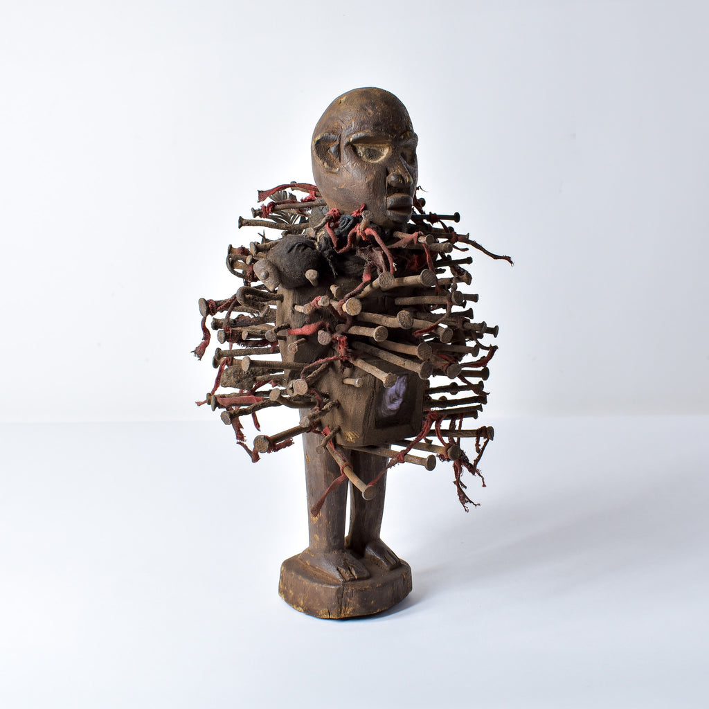 Bakongo Nkisi Power Nail Fetish Figure Congo