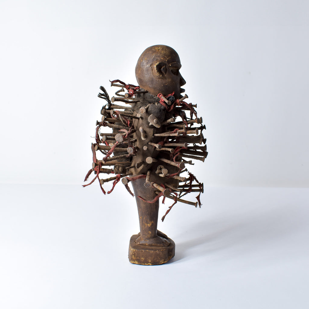 Bakongo Nkisi Power Nail Fetish Figure Congo