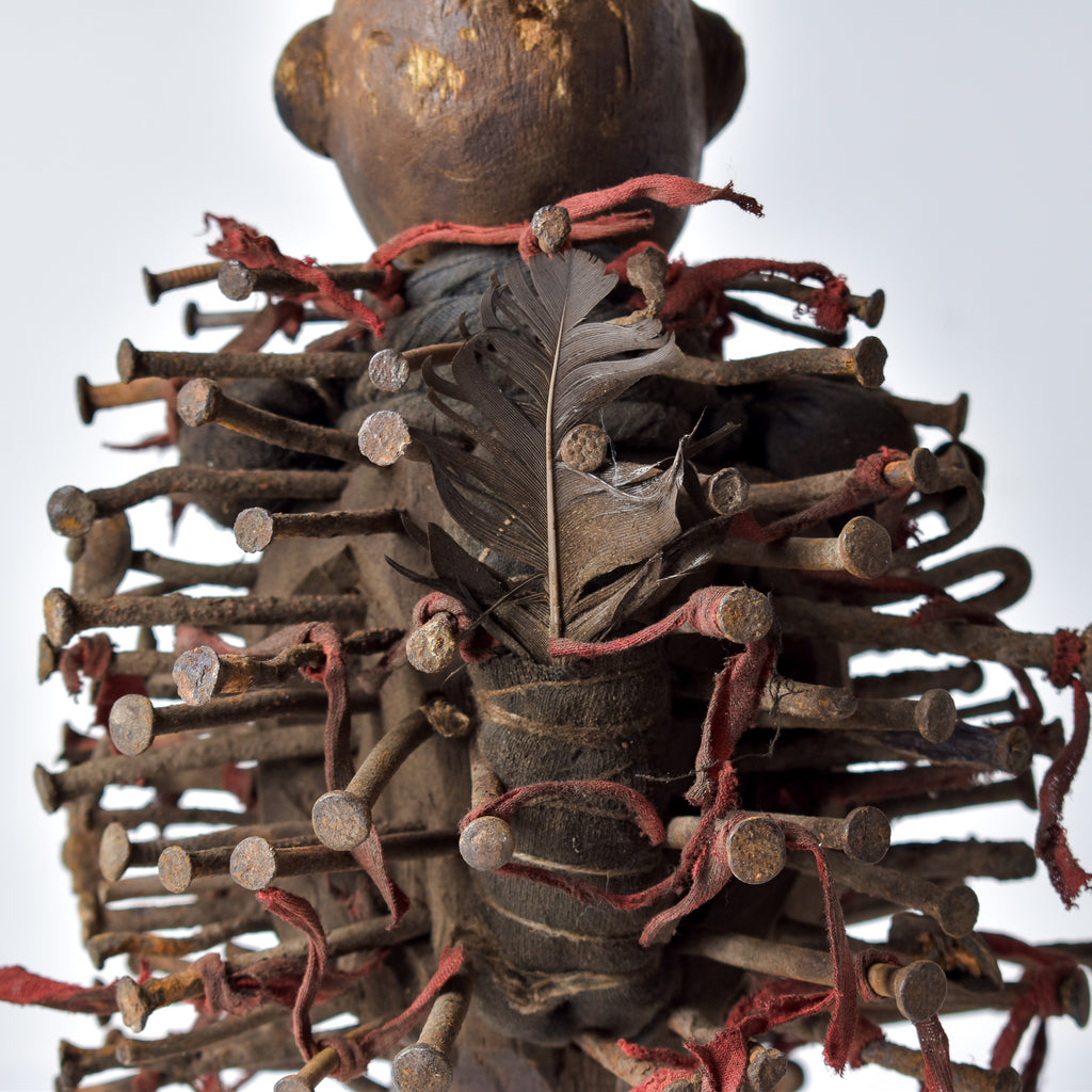 Bakongo Nkisi Power Nail Fetish Figure Congo