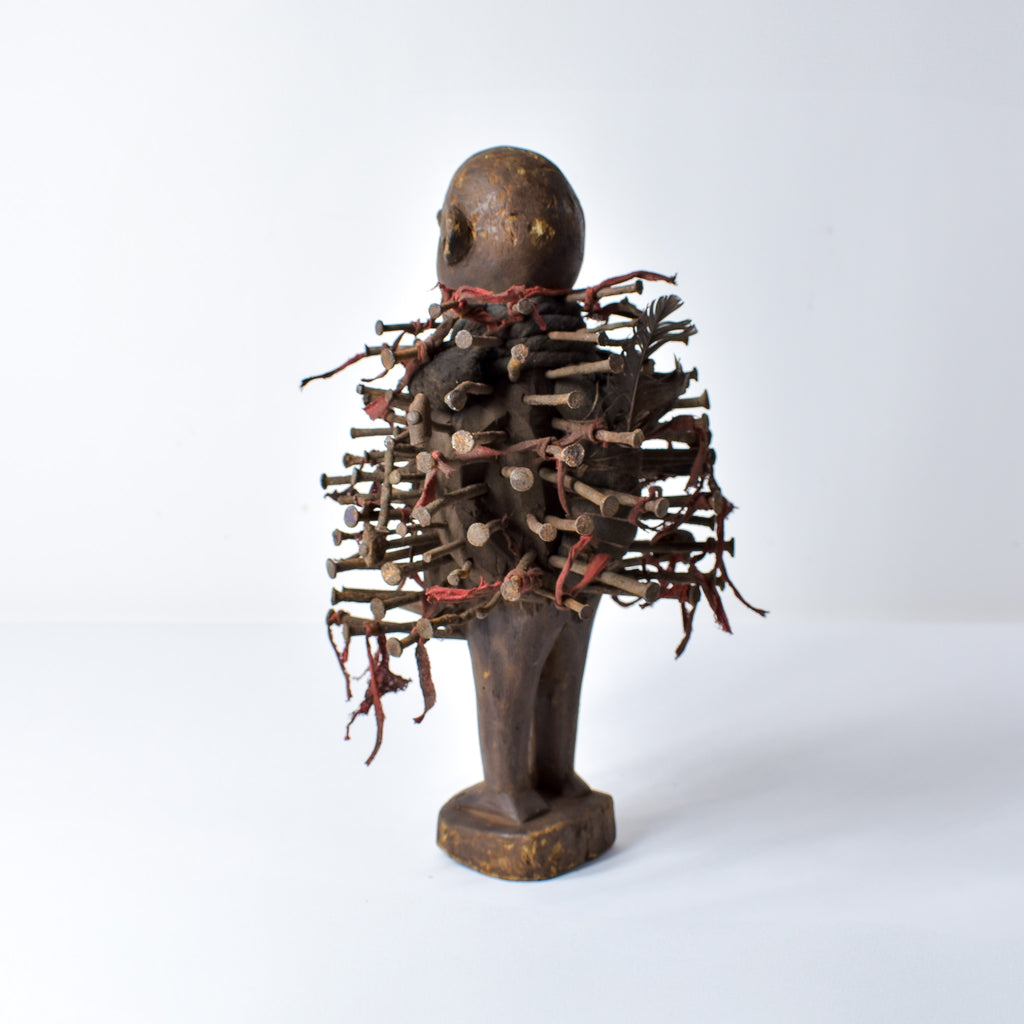 Bakongo Nkisi Power Nail Fetish Figure Congo