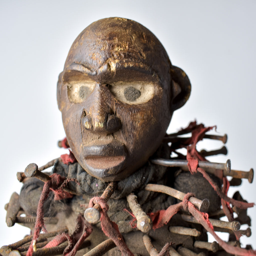 Bakongo Nkisi Power Nail Fetish Figure Congo