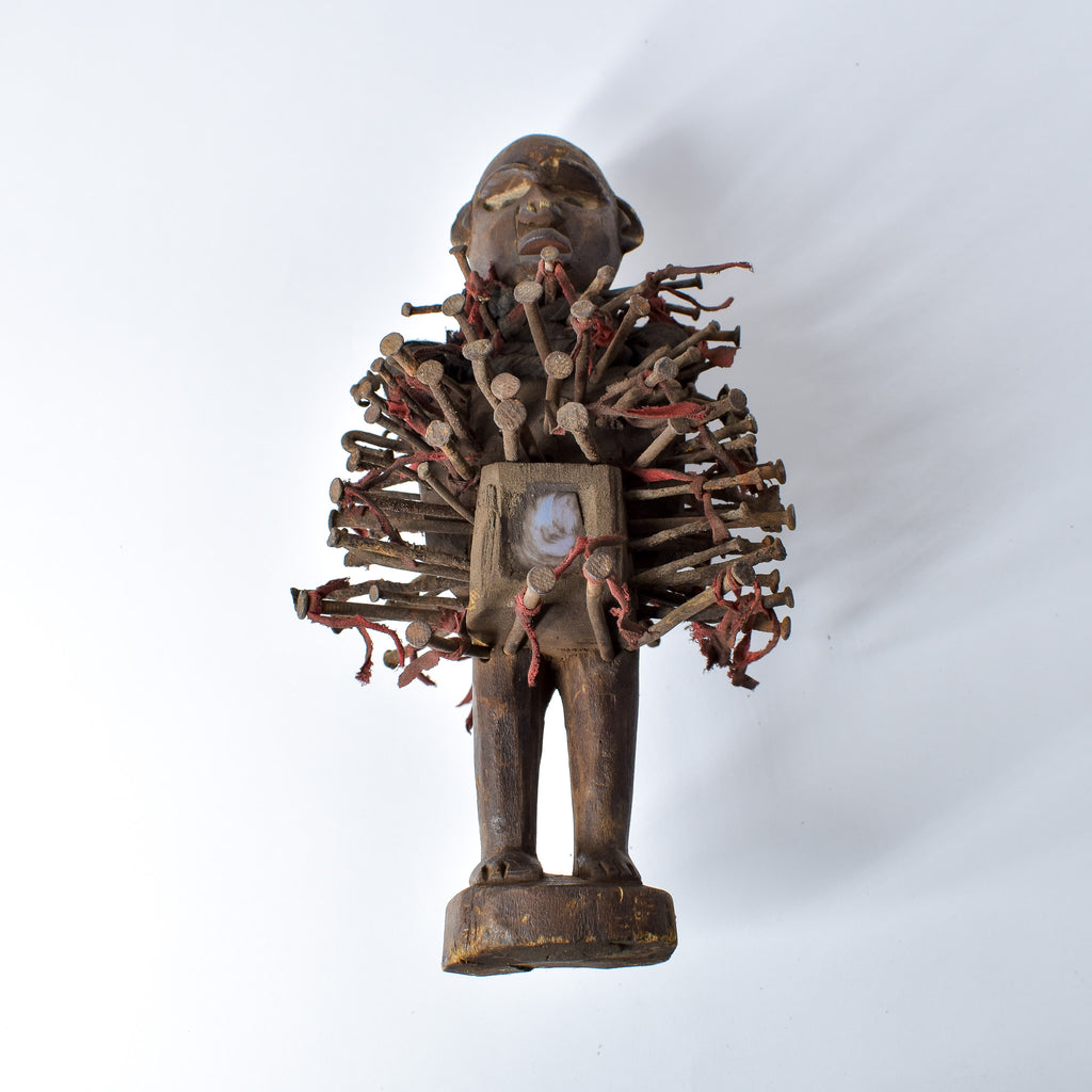 Bakongo Nkisi Power Nail Fetish Figure Congo