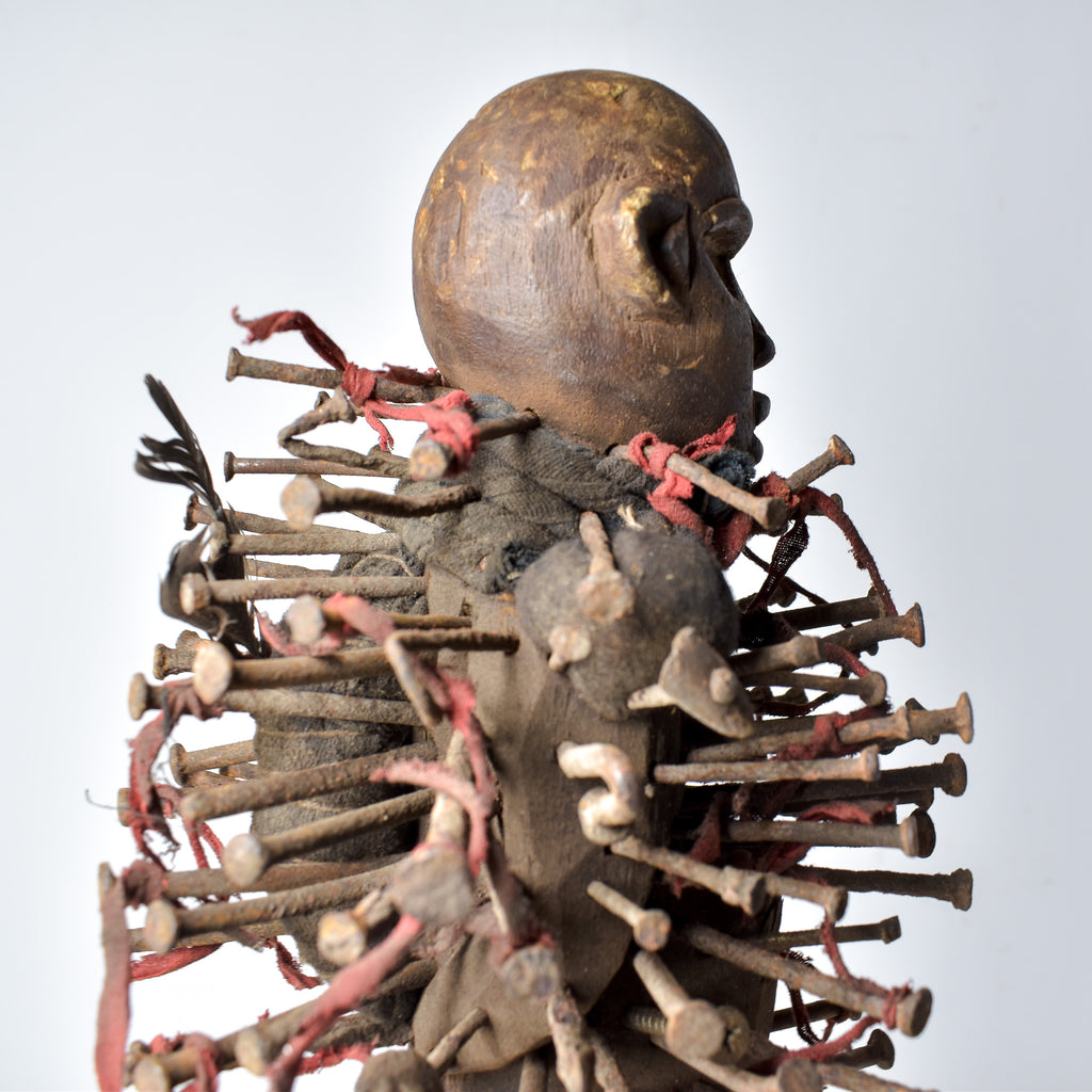 Bakongo Nkisi Power Nail Fetish Figure Congo