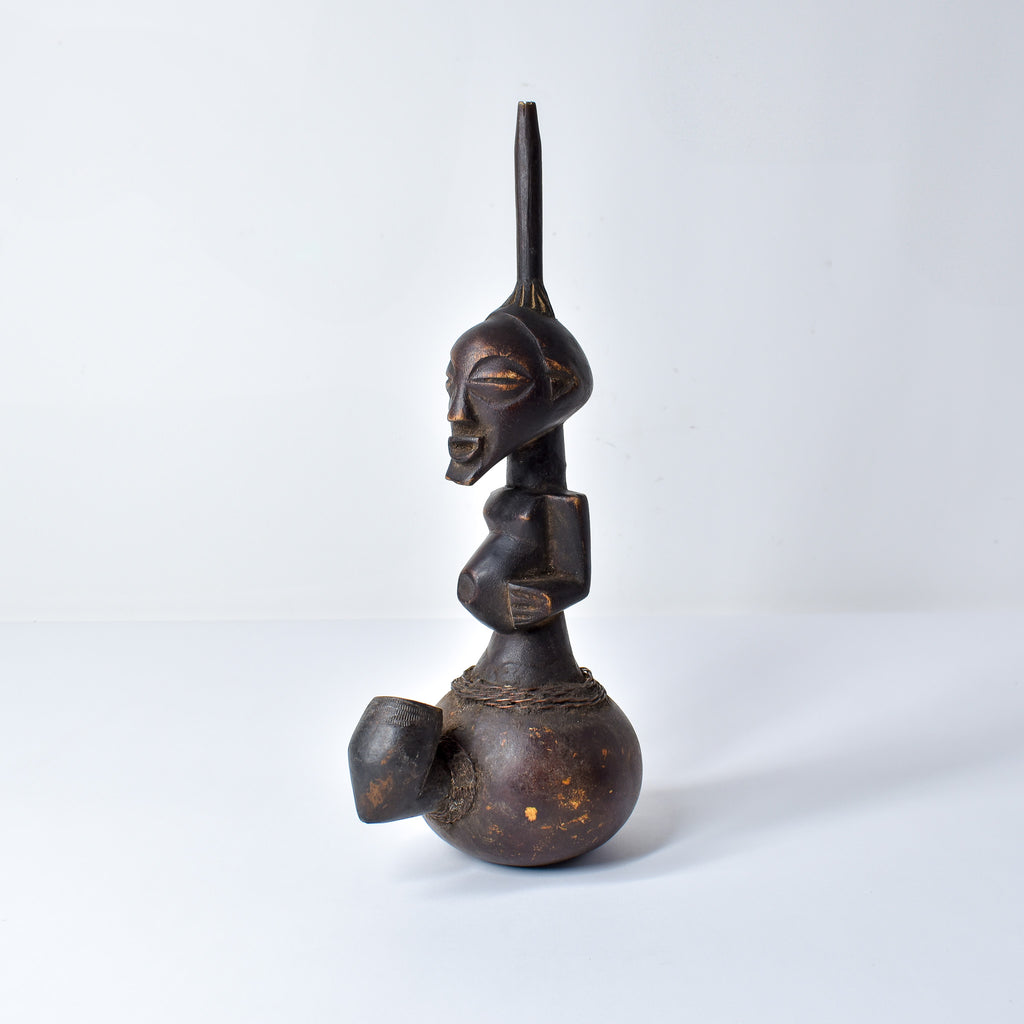 Luba Pipe with Male Figure Congo