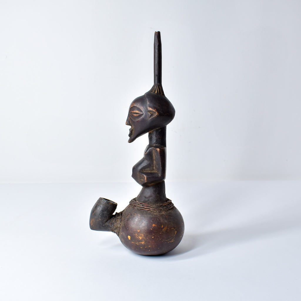Luba Pipe with Male Figure Congo