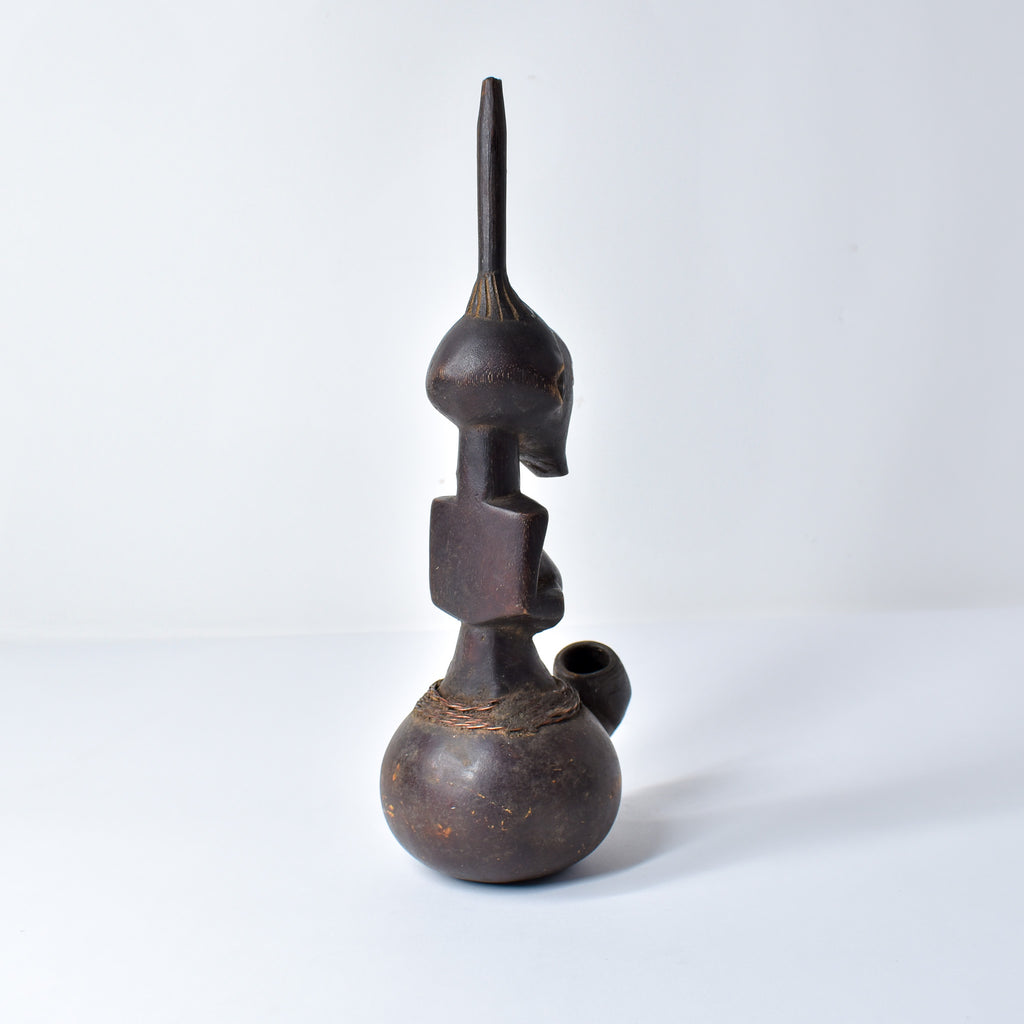Luba Pipe with Male Figure Congo